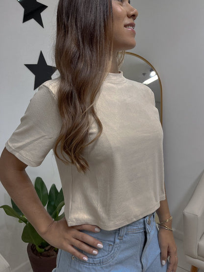 Blusa Cropped Amandinha Veludo