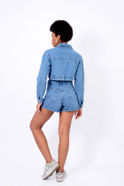 Jaqueta Jeans Cropped Juju