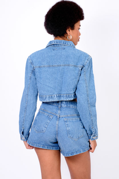 Jaqueta Jeans Cropped Juju